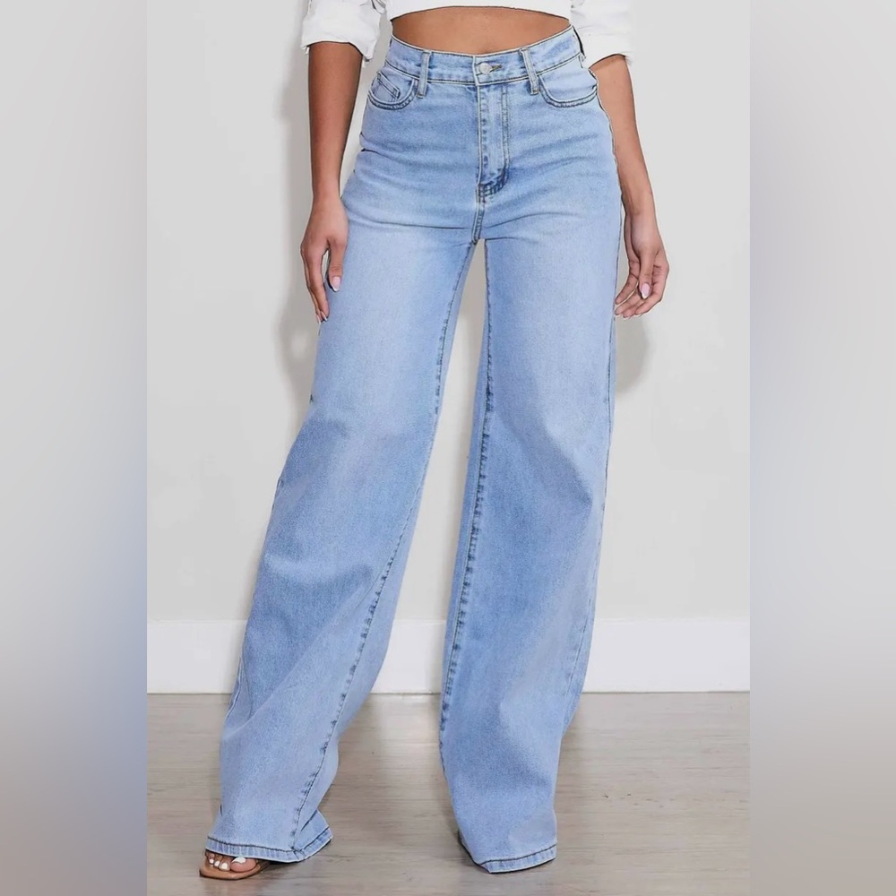 Denim Wide Leg Jeans